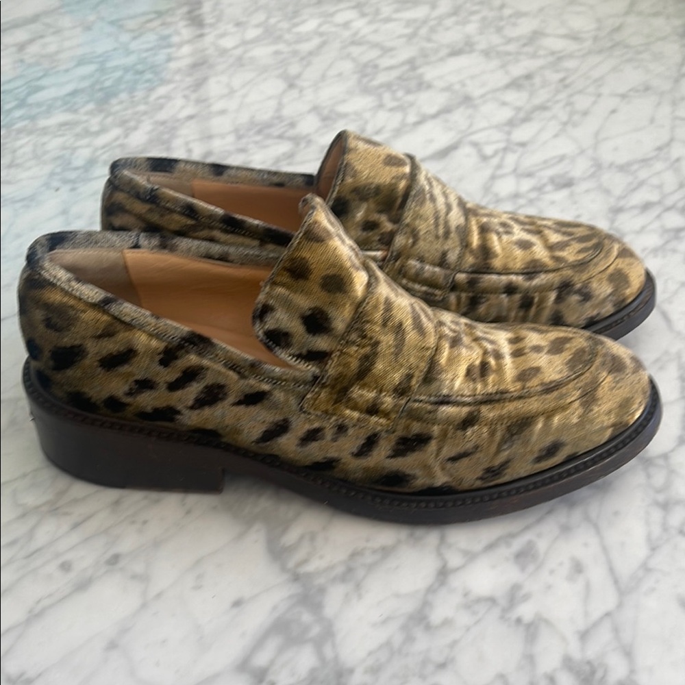 Vintage Calvin Klein Leopard Print Loafers